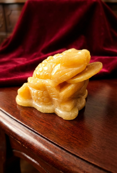 Yellow Jade Money Frog